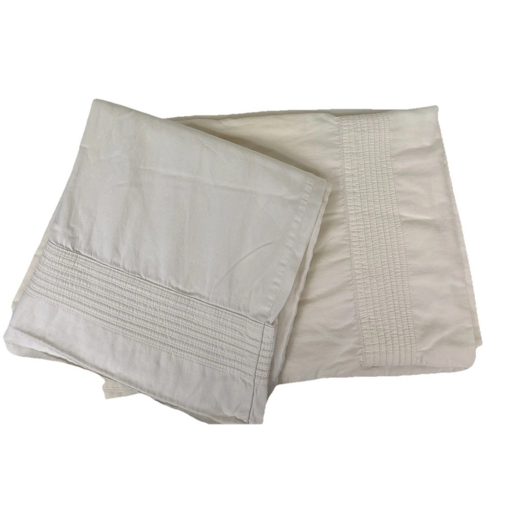 Boll & Branch Set of 2 Pillowcases King Size Organic Cotton Cream Soft